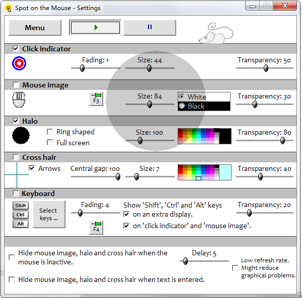 ���ָ��������ӻ����� Spot On The Mouse