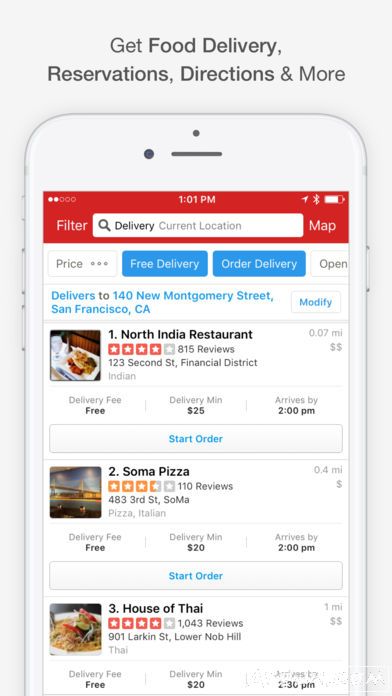 iPhone���г��� Yelp���İ�