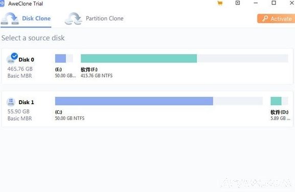 AweClone克隆硬盘驱动器