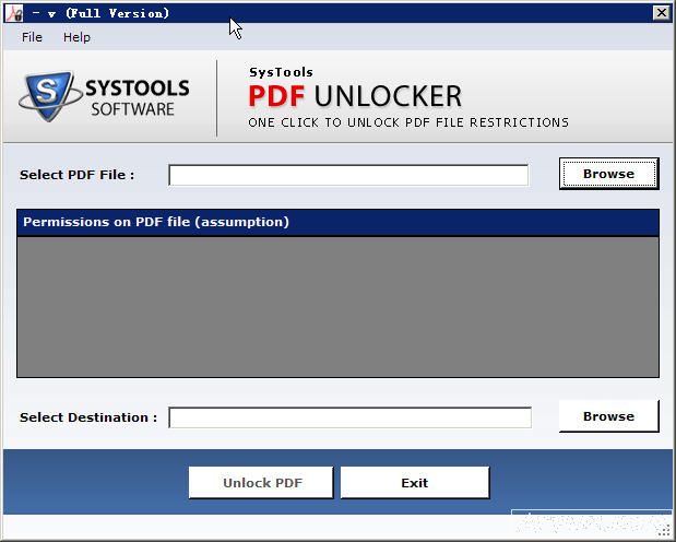 PDF去密码去限制单文件PDFUnlocker