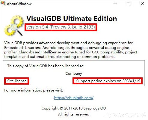 VisualGDB5.4p3补丁亲测可用