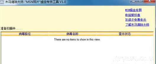 木马清除大师‘MSN照片’蠕虫专杀工具