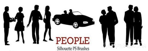 photoshop最新人物剪影笔刷