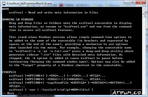 ExifTool(图片信息查看工具)