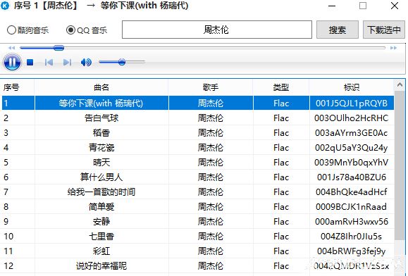 酷狗音乐∕QQ音乐无损及付费音乐下载器