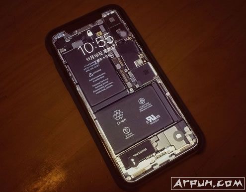 苹果iPhoneX拆机内部结构壁纸(苹果X拆机壁纸原图) 高清原图无水印