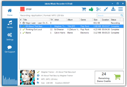 Jaksta Music Recorder 下载网站源码里的所有音乐歌曲