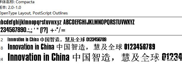 英文otf字体CompactaBT-Bold