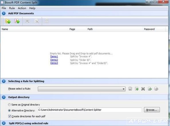 Boxoft PDF Content Split